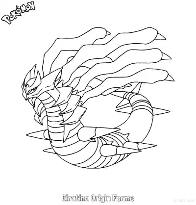 Free printable Giratina Origin Forme Coloring Page - Free Printable Pokemon Coloring Sheets coloring page